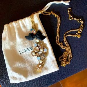 J. Crew Gold Chained Long Pendant Necklace with Original Dust Bag (NEW!)